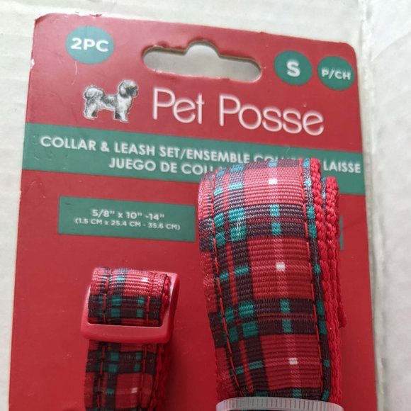 Pet Posse Christmas Print Dog Collar & Leash Set - Picture 2 of 5